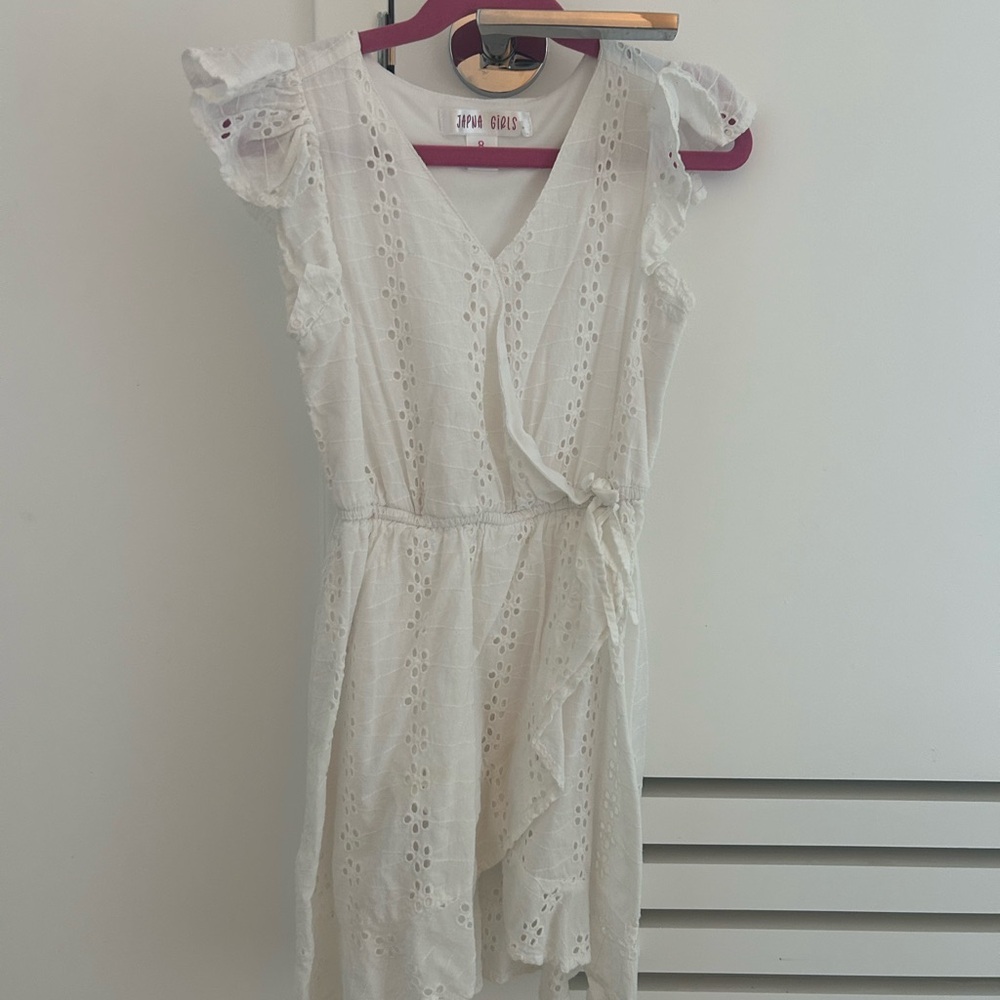 Darling, Classic, Sweet White Eyelet youth size 8 Dress, worn once